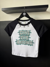 Load image into Gallery viewer, Plagued Eyelet Crop T-Shirt