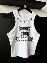 Load image into Gallery viewer, Blessings Eyelet White Tank Top
