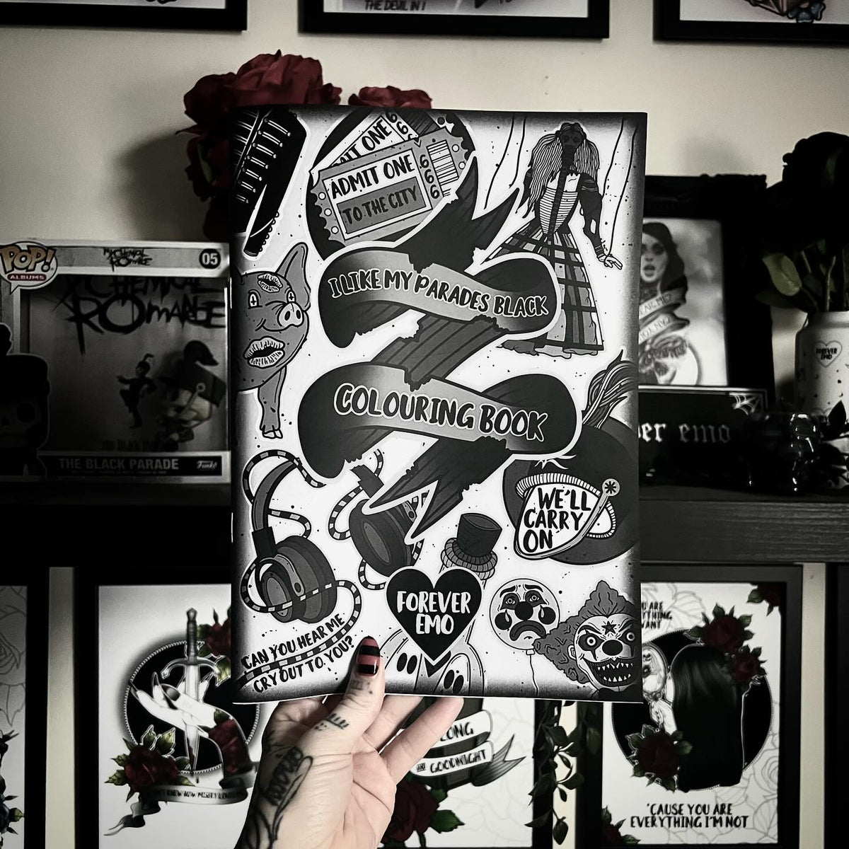I Like My Parades Black A4 Colouring Book