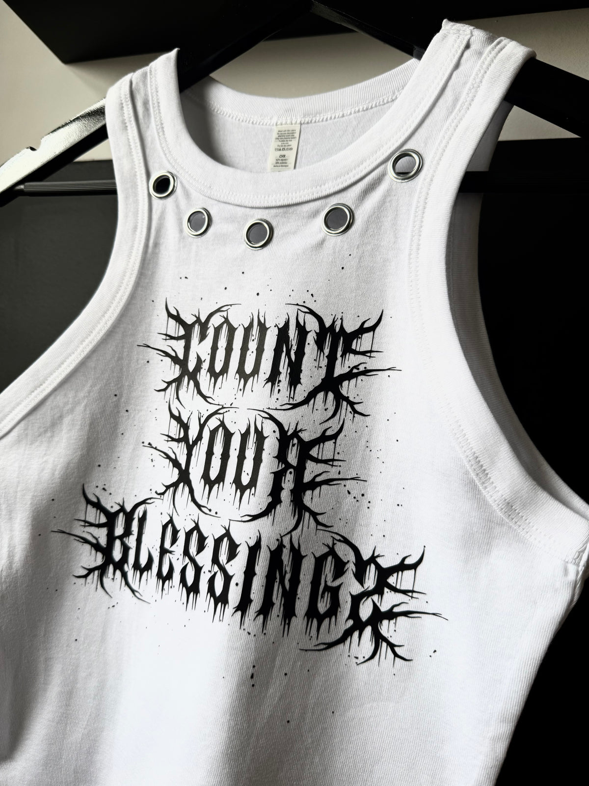 Blessings Eyelet White Tank Top