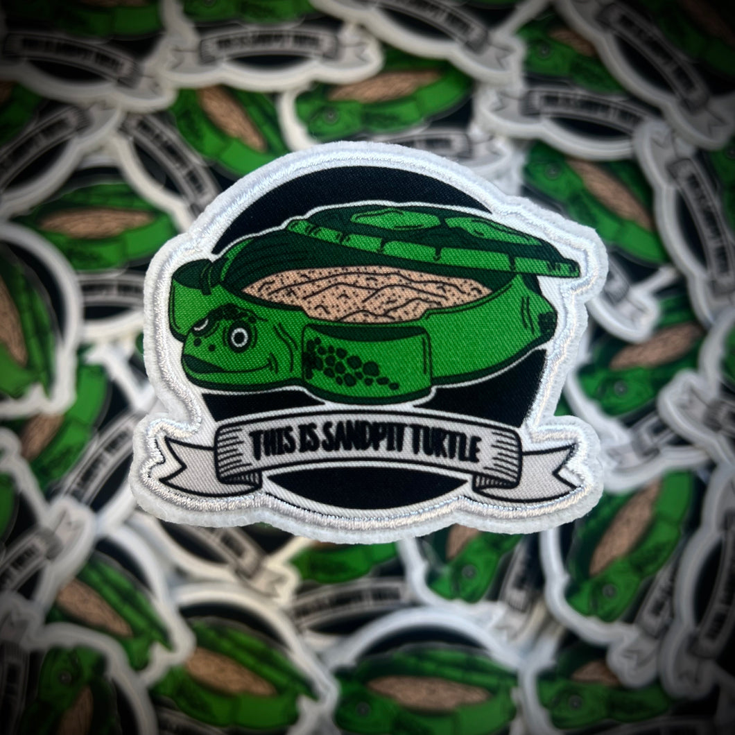 This Is Sandpit Turtle Printed Patch