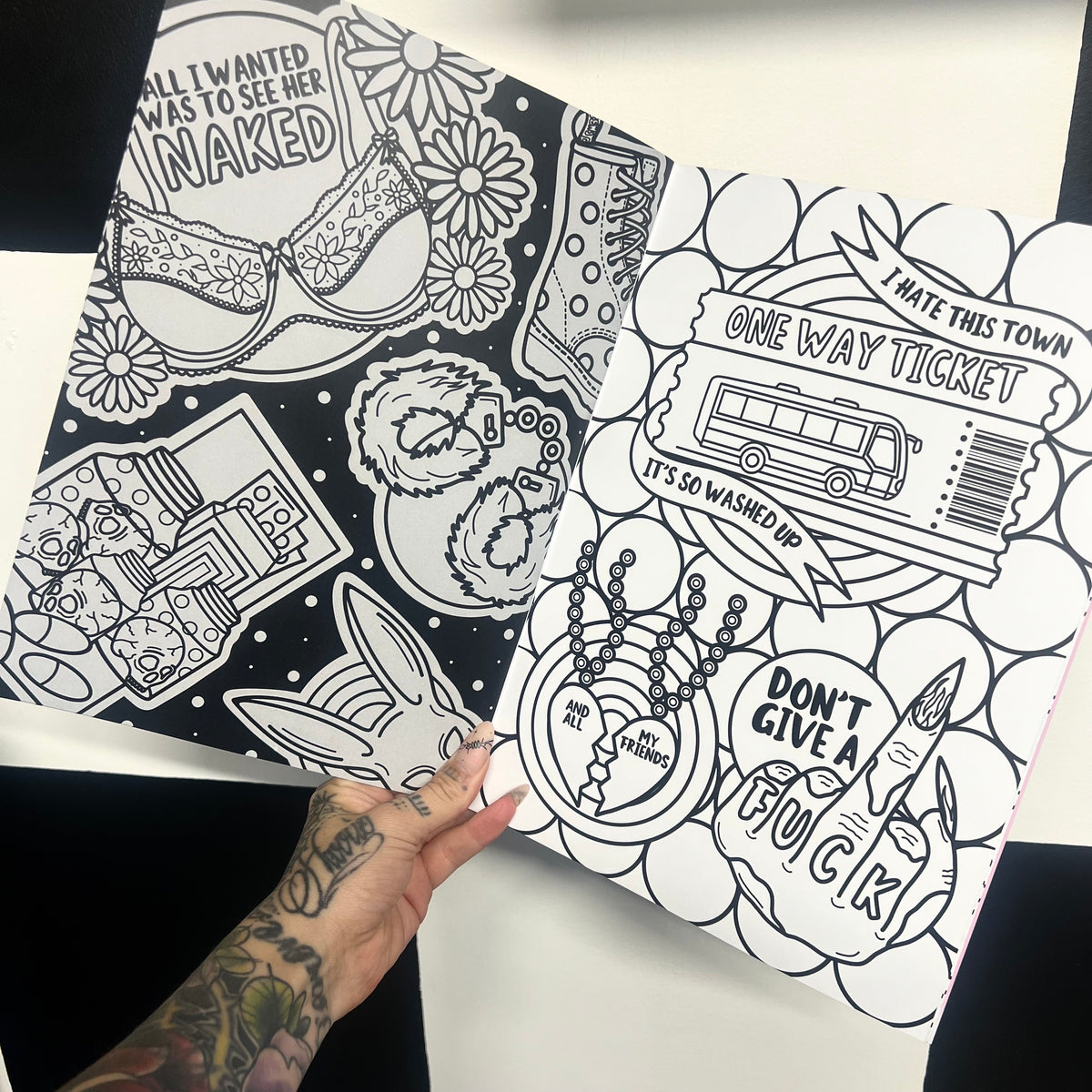 Pop Punk Profanities Volume 1 A4 Colouring Book