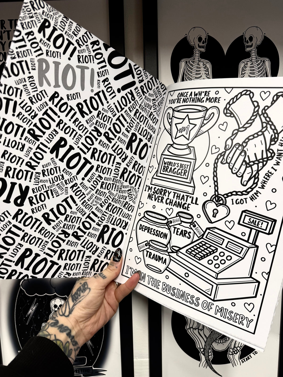Business of Misery A4 Colouring Book