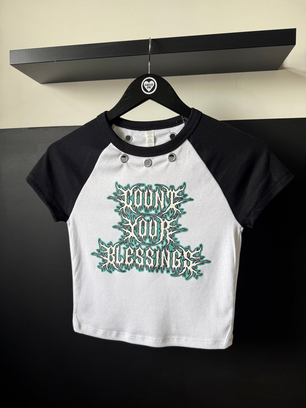 Plagued Eyelet Crop T-Shirt