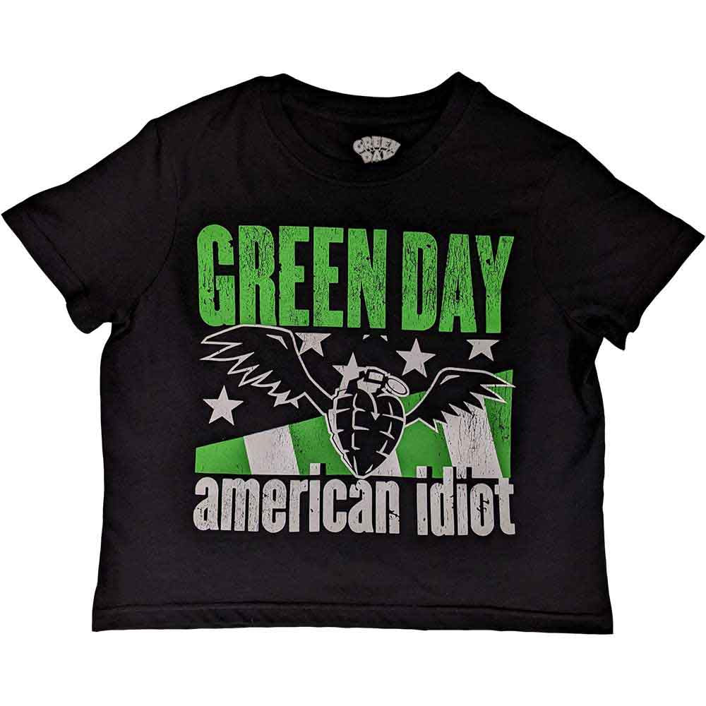 Green Day Green American Idiot Crop T-Shirt