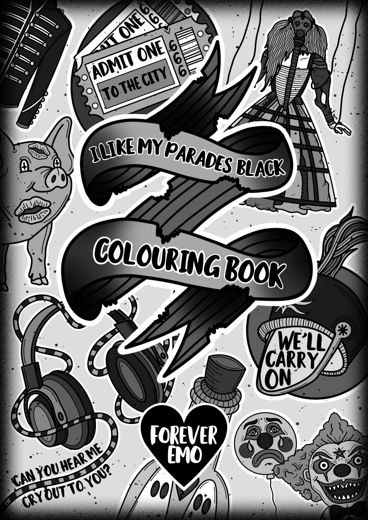 I Like My Parades Black A4 Colouring Book