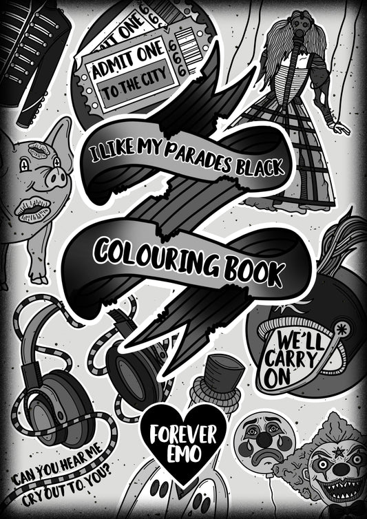 I Like My Parades Black A4 Colouring Book