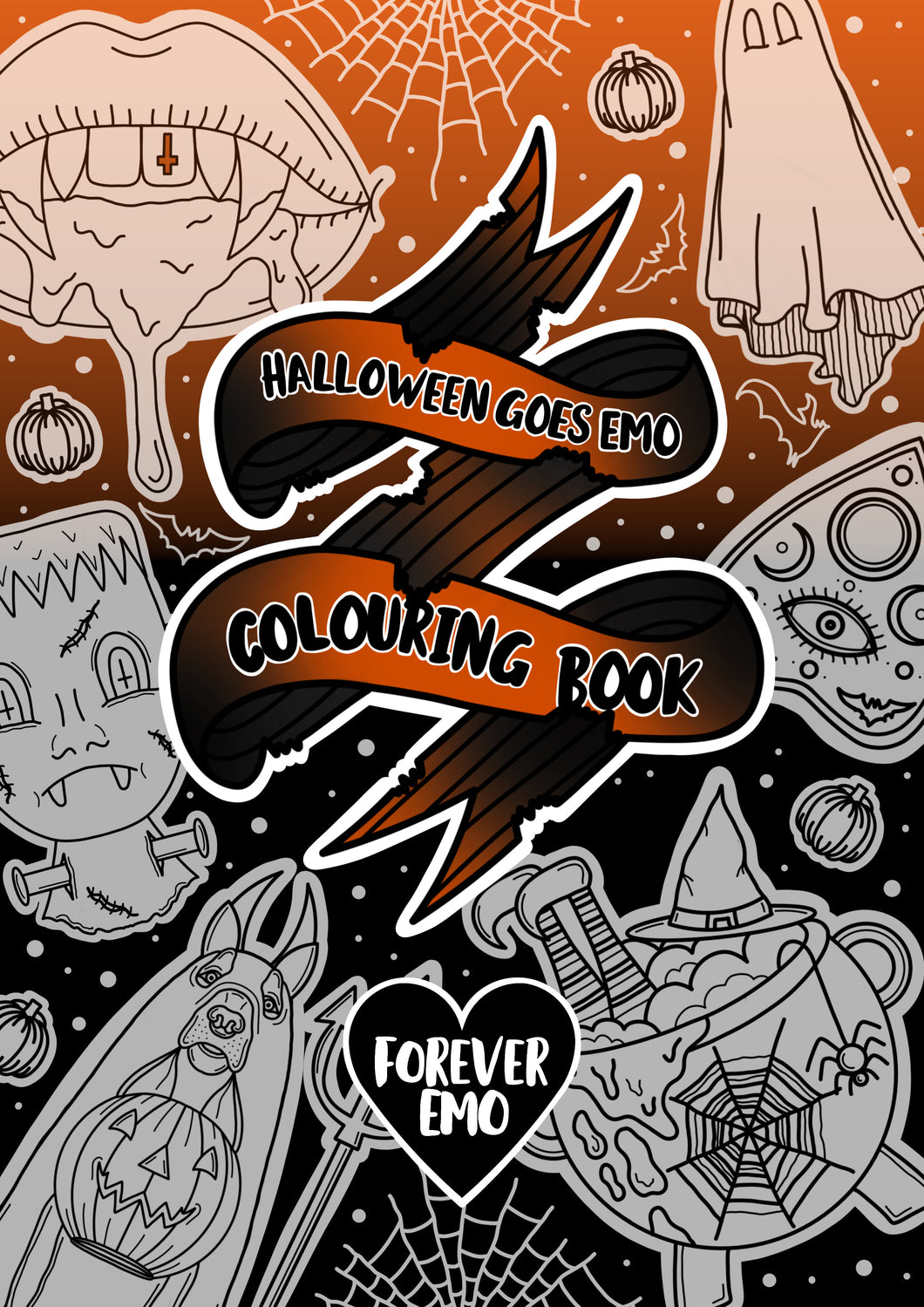 Halloween Goes Emo Colouring Book