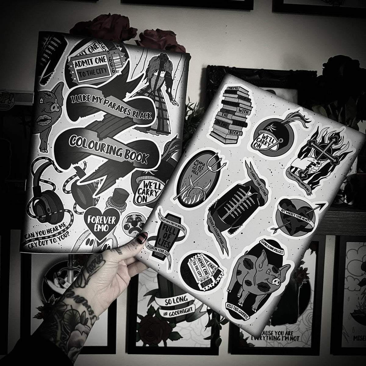 I Like My Parades Black A4 Colouring Book