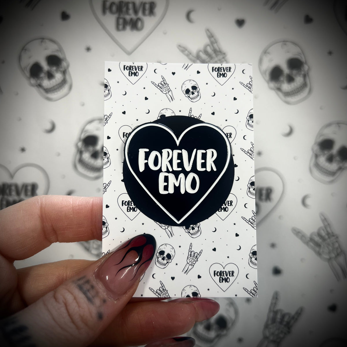 Forever Emo Enamel Pin