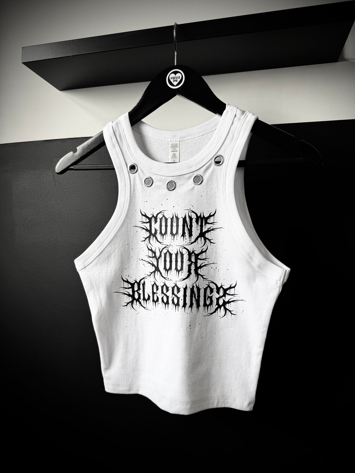 Blessings Eyelet White Tank Top