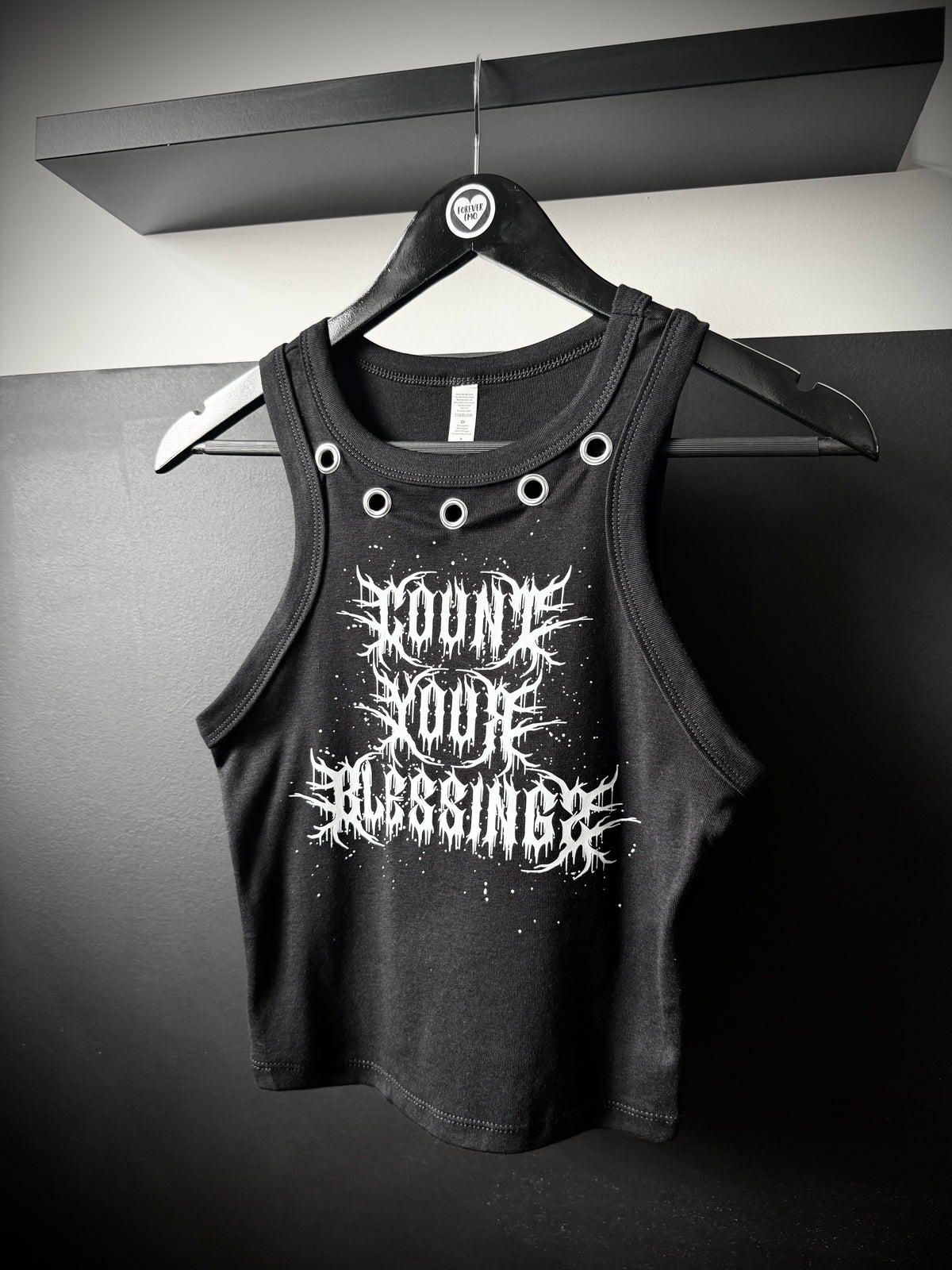Blessings Black Eyelet Tank Top