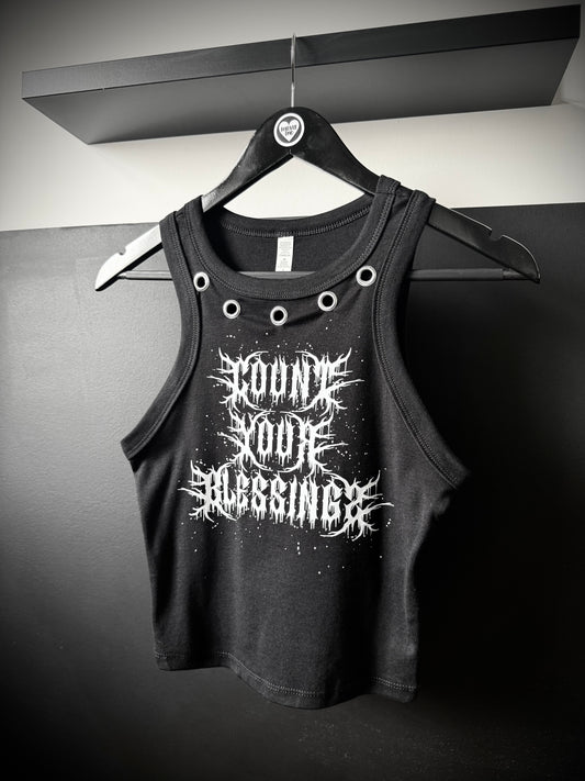 Blessings Black Eyelet Tank Top