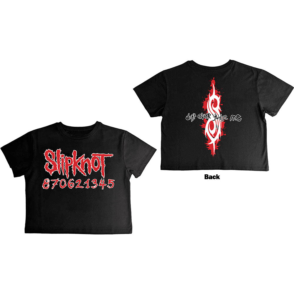 Slipknot Band Crop T-Shirt