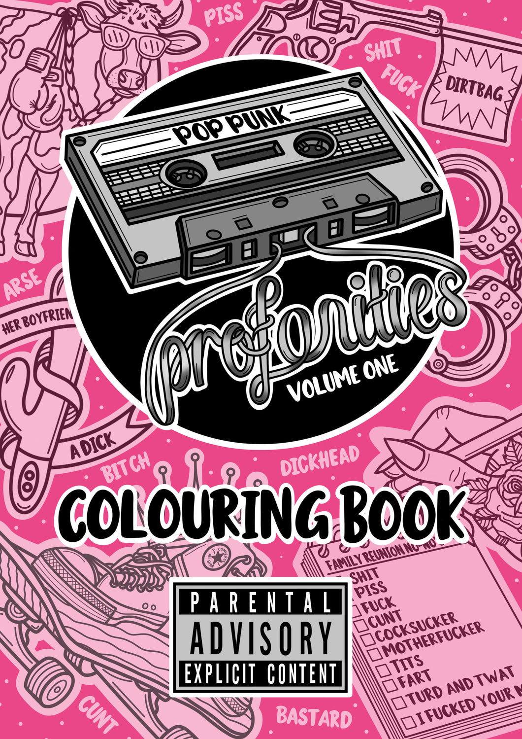 Pop Punk Profanities Volume 1 A4 Colouring Book