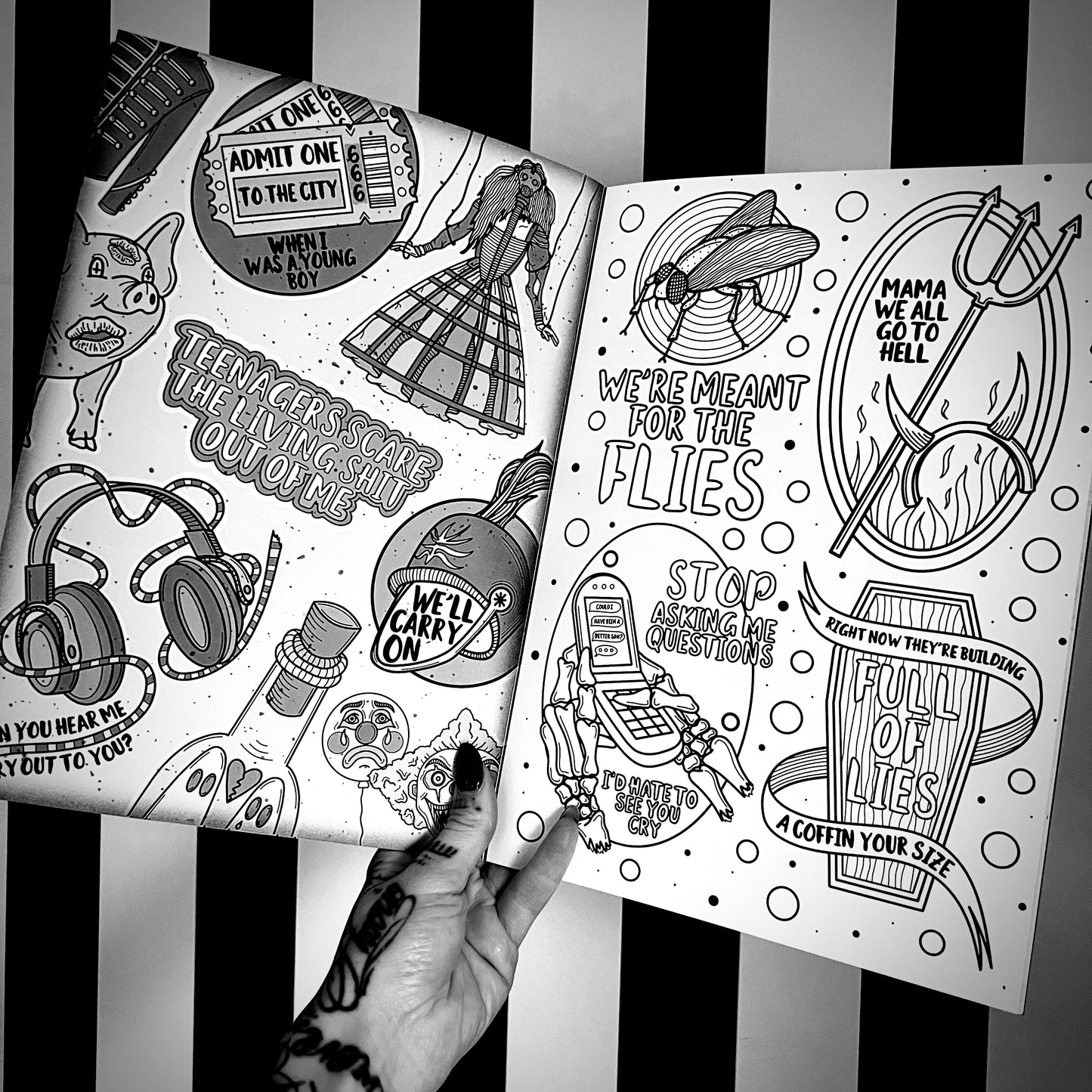 I Like My Parades Black A4 Colouring Book
