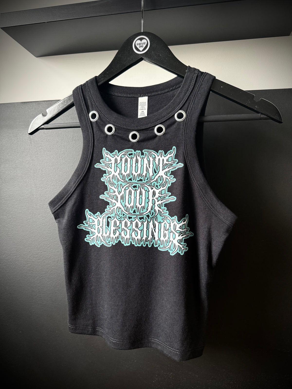 Plagued Eyelet Tank Top