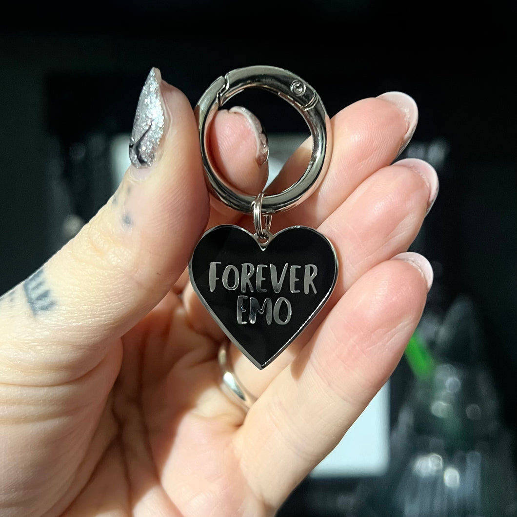 Forever Emo Silver Boot Charm