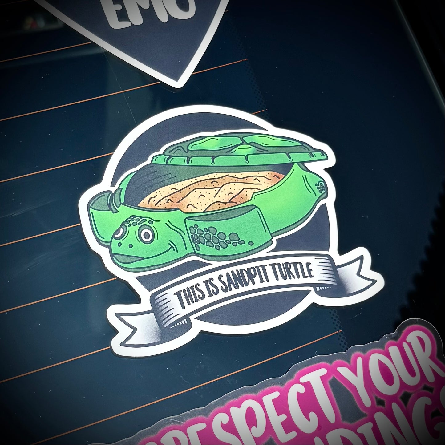 This Is Sandpit Turtle Car Sticker