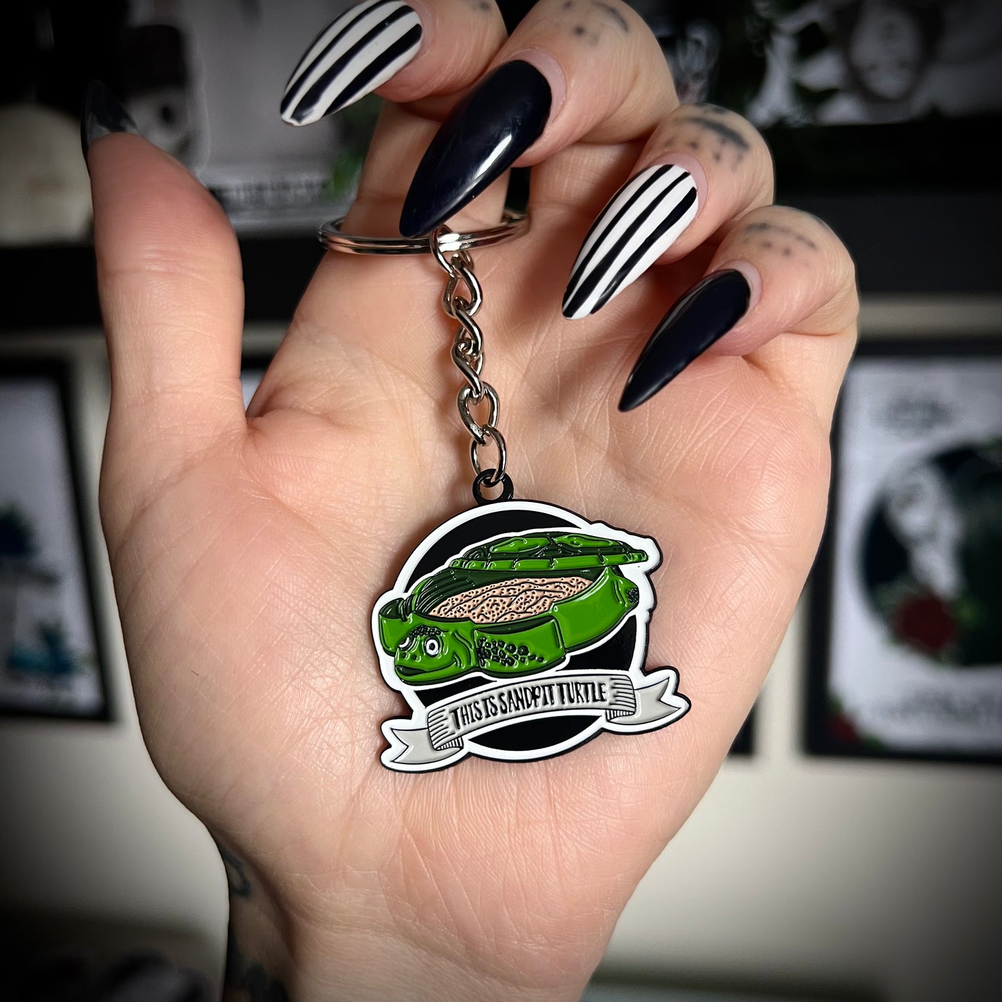 This Is Sandpit Turtle Key Ring