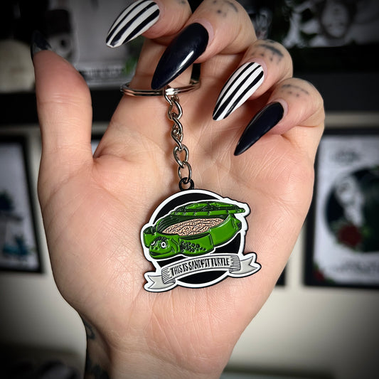 This Is Sandpit Turtle Key Ring