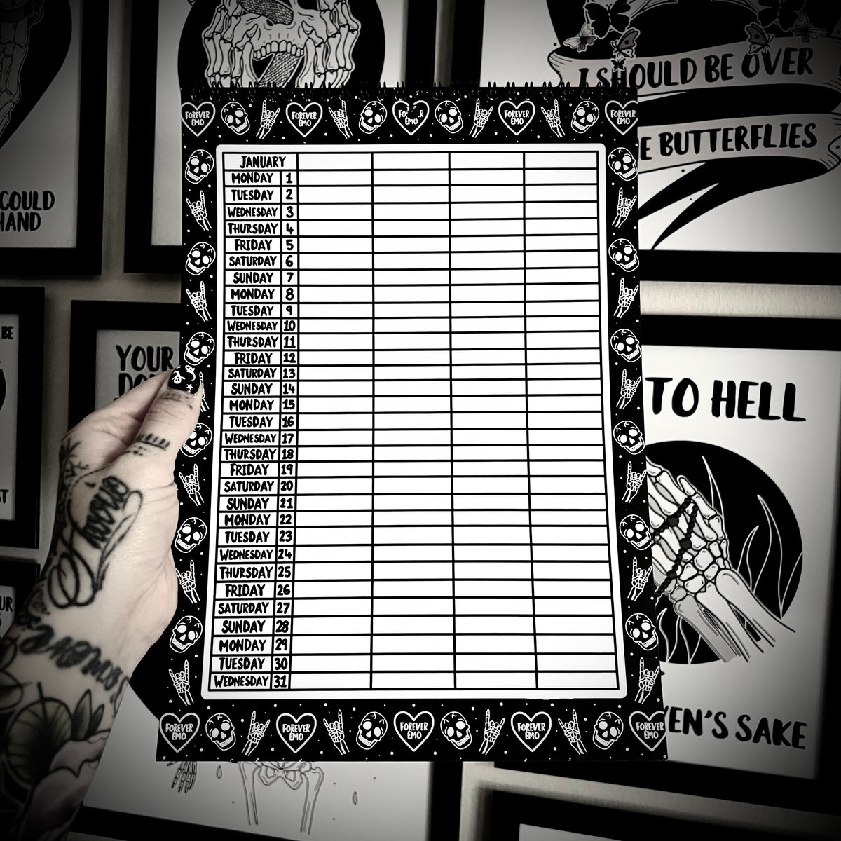 Forever Emo 2024 Planner Calendar Forever Emo