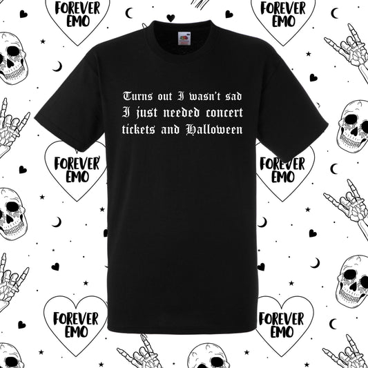 Concert Tickets & Halloween T-Shirt