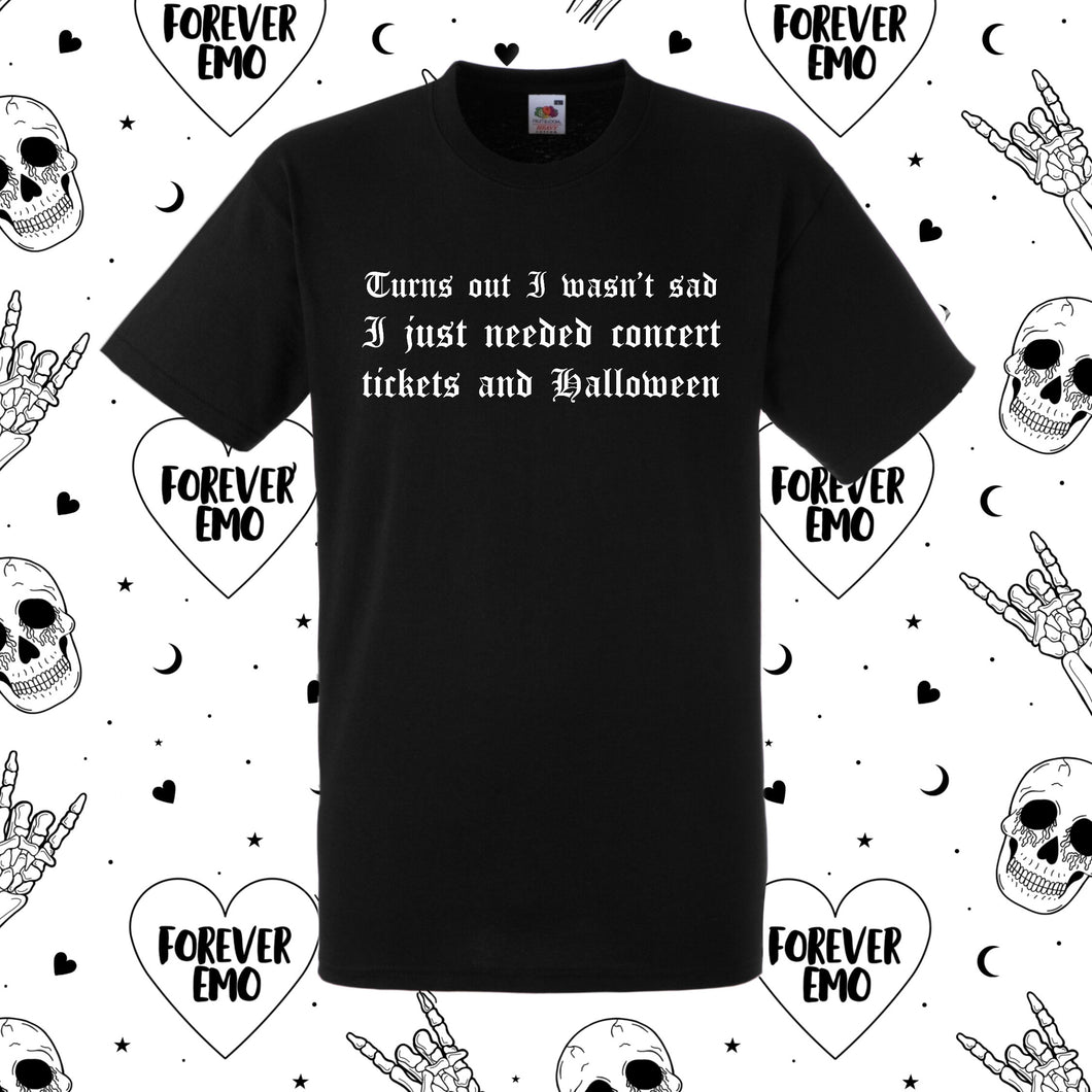 Concert Tickets & Halloween T-Shirt