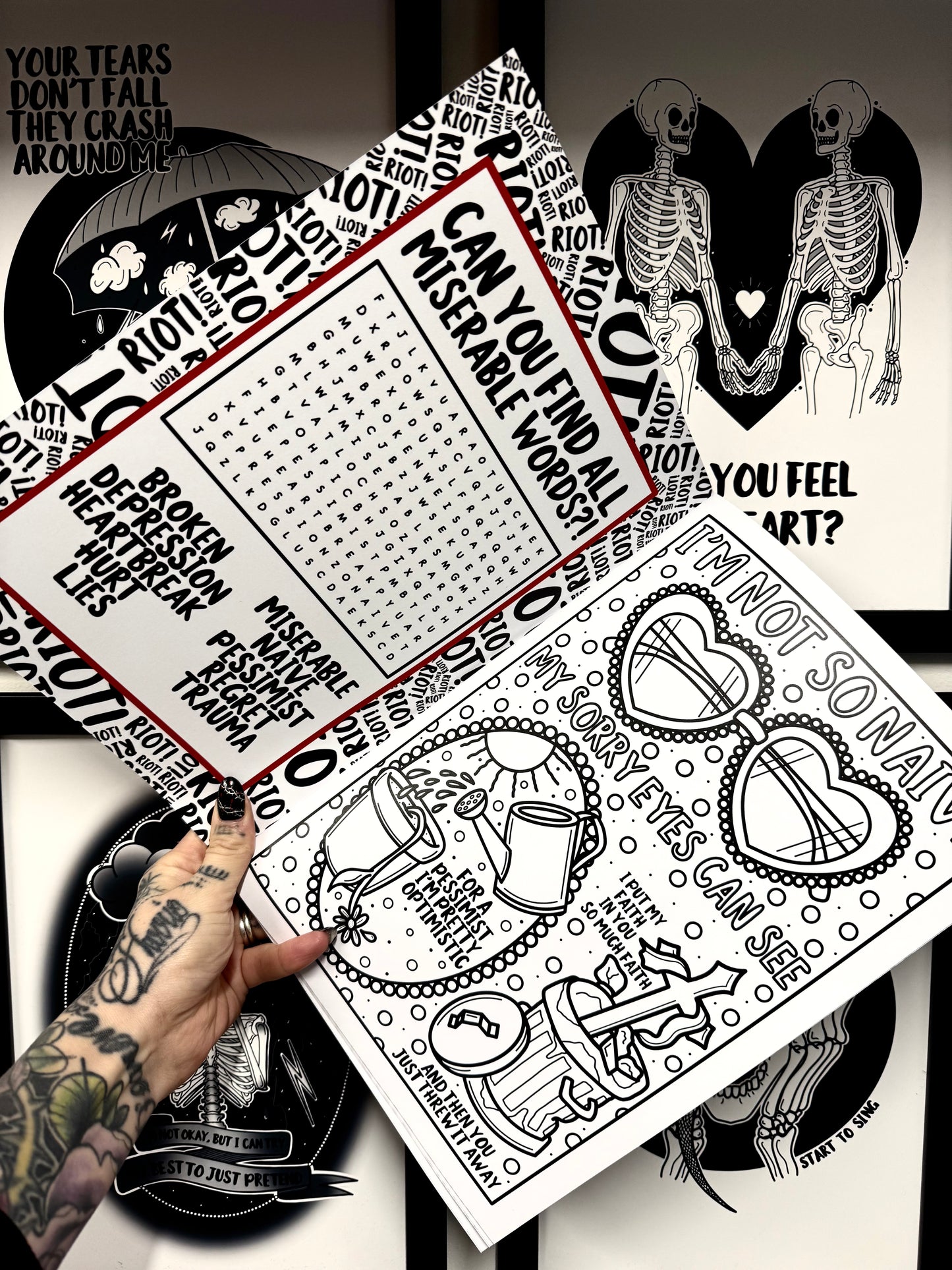 Business of Misery A4 Colouring Book