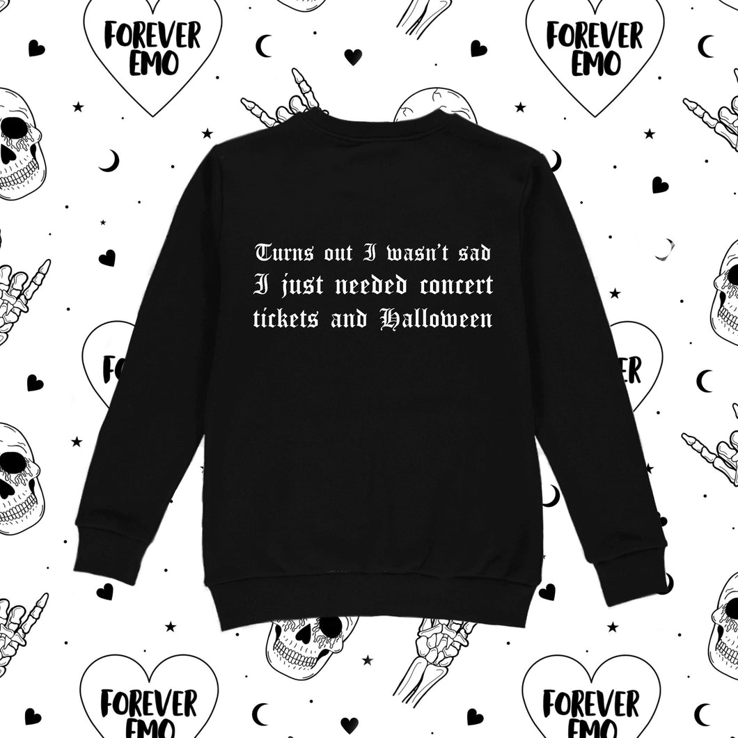 Concert Tickets & Halloween Sweatshirt