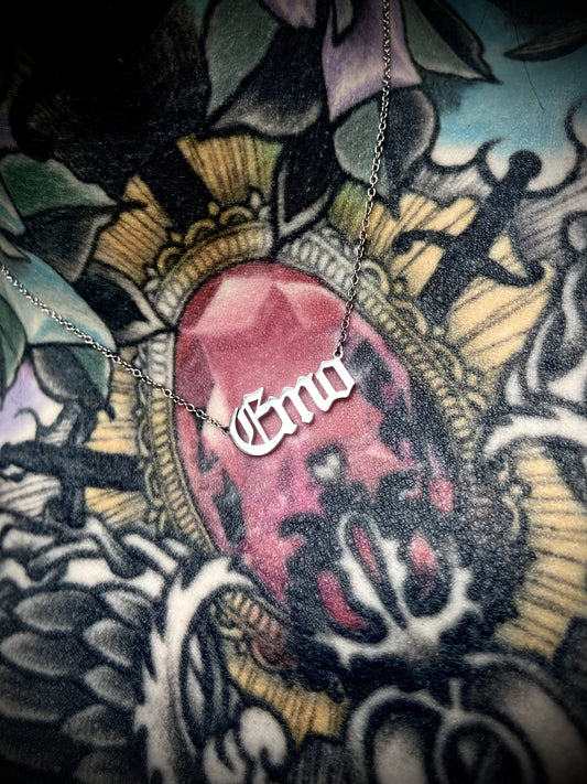 Old English Emo Necklace