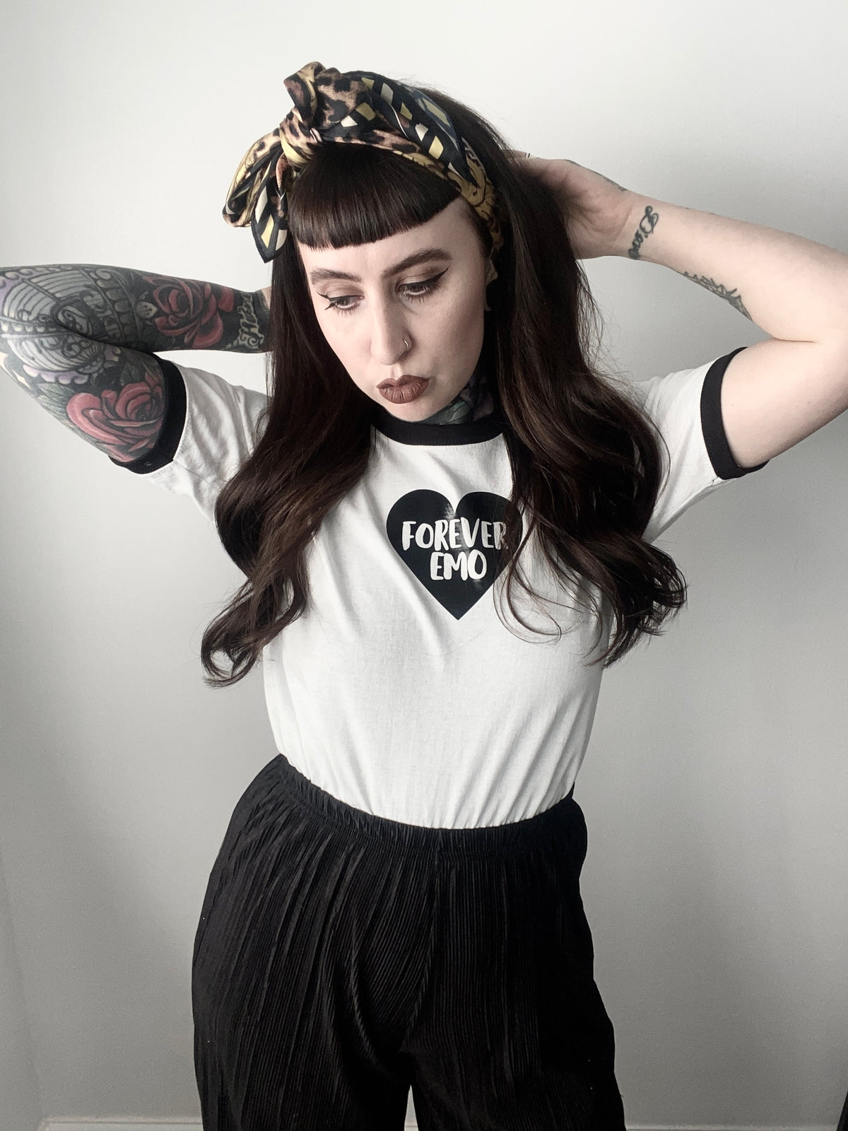 White Forever Emo T-Shirt