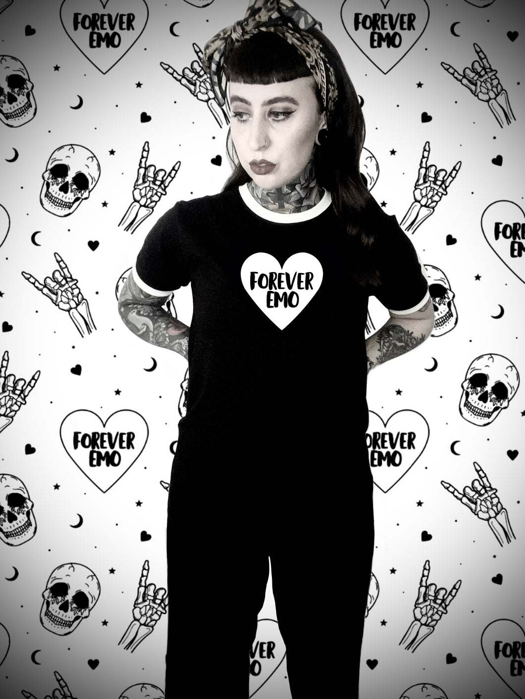 Black Forever Emo T-Shirt