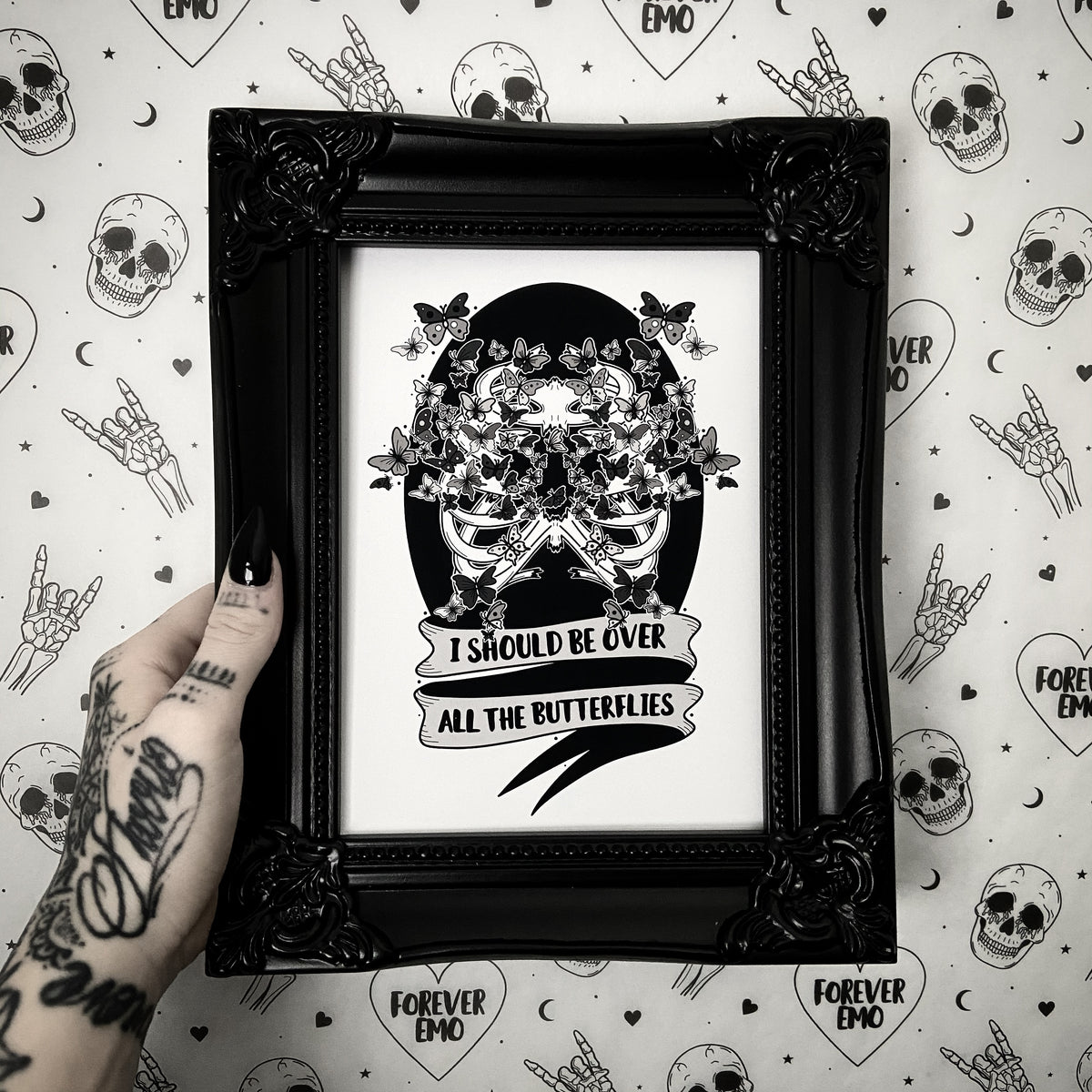 Over The Butterflies Print