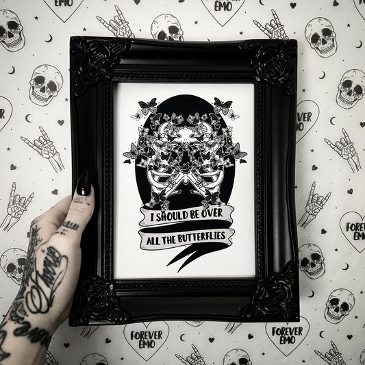 Over The Butterflies Print