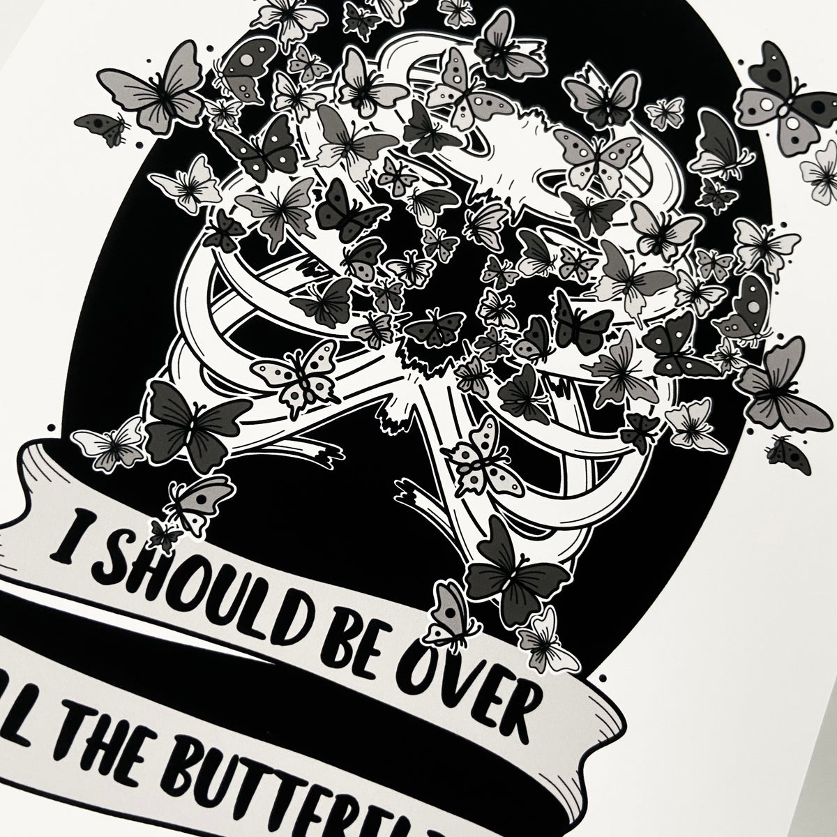 Over The Butterflies Print