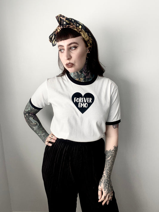 White Forever Emo T-Shirt